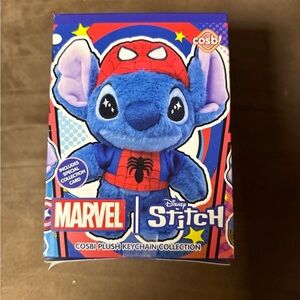 Disney Stitch Marvel Cosbi Plush  - Blue and Red